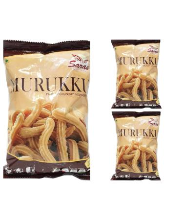 Saras Murukku 200g (Pack of 3) | Crunchy South Indian Snack | Authentic Recipe | Ready To Eat | Classic Snacks | Savory Snacks