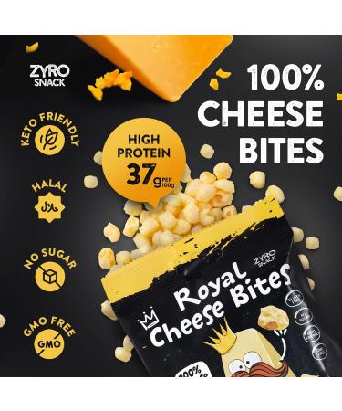 Royal Cheese Bites - 10 Bags of Low Carb Keto Snacks | Natural Oven-Baked Protein Snack | Gluten-Free Healthy Treats for Kids & Adults - Buy Online on SooperMarket.com