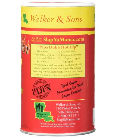 Slap Ya Mama Louisiana Style Cajun Seasoning Hot Blend - MSG-Free & Kosher - 8 oz Can (Pack of 3) - Buy Online on SooperMarket.com