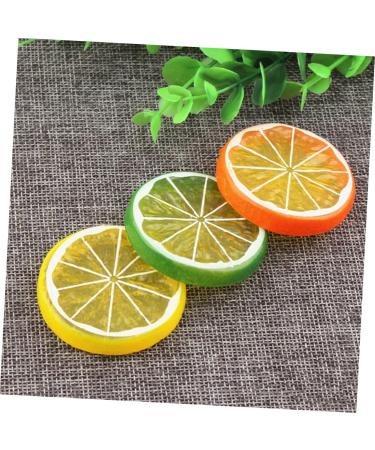 ABOOFAN 50pcs Simulation Lemon Slices Candy Resin Charms Toys Orange Slices Props Plastic Fake Inflatable - Buy Online on SooperMarket.com