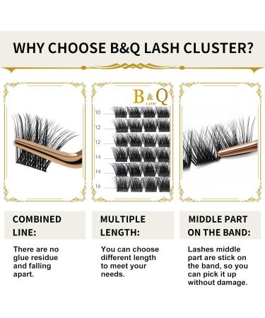 D Curl 12mm 72 Cluster Lashes - DIY Volume Eyelash Extensions - Soft Wispy Individual Lashes - B30 D-12mm - Buy Online on SooperMarket.com