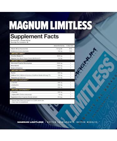 LIMITLESS Magnum 504g - Muscle Workout Powder Sport Pre Workout for Men and Women May Assist & Support Increase Energy Focus and Endurance - Pink Lemonade - Buy Online on SooperMarket.com