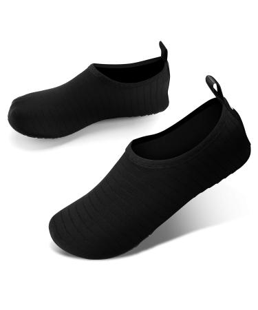 Joto water shoes for women men children unisex bathing shoes beach shoes quick-dry quick-drying aqua shoes swimming shoes surf shoes barefoot shoes 38/39 EU black