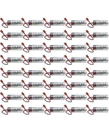 WELLVEUS 40 Pack ER6VCT 3.6V 2000mAh Battery with Small JAE Plug for Robot OTC ER6BWK67PT Battery ER6V/3.6V