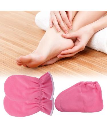 Lurrose 4pcs Paraffin Wax Gloves & Booties | Spa Hand & Foot Care Treatment - Pink - Buy Online on SooperMarket.com