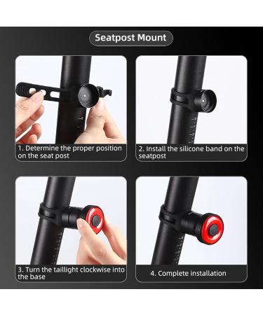 Smart USB-C Bicycle Brake Light | Waterproof LED Rear Light | 5 Modes StVZO Standard Easy Installation - Buy Online on SooperMarket.com