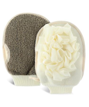 Bath dealership shoes for the shower peeling glove physical scrubber double -sided peeling glove shower Luffa luffa sponge bathing hand shoes for removal dead skin body peeling scrubber