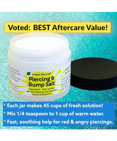 Urban ReLeaf Piercing Bump Relief Set | Keloid Treatment & Sea Salt Solution - Made Fresh in USA - Buy Online on SooperMarket.com