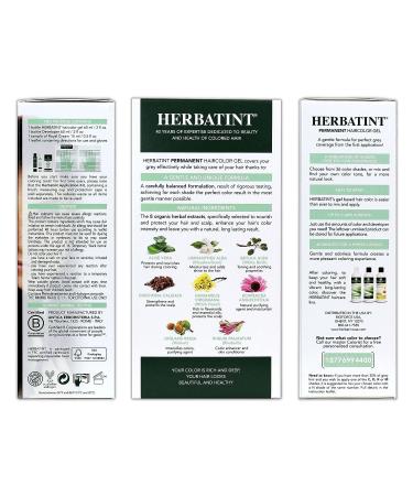 Herbatint Permanent Haircolor Gel 4D Golden Chestnut - Alcohol Free, Vegan Formula - 100% Grey Coverage - 4.56 fl oz - Buy Online on SooperMarket.com