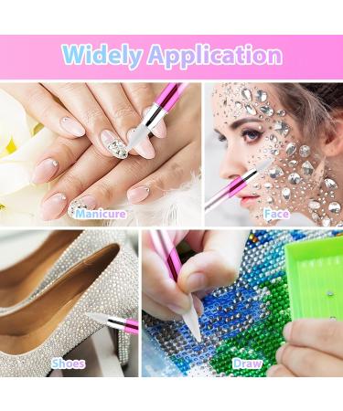 TIESOME Rhinestone Picker Dotting Tool Dotting Wax Pen Nail Rhinestone Picker Dotting Tool With 1 Extra Wax Tip Gem Picker Tool Rhinestone Pickup Applicator Tool For DIY Nail Art Crystals Diamonds - Buy Online on SooperMarket.com