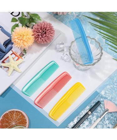 4-Piece Plastic Hair Combs Set for Women and Men - Fine and Standard Tooth Hair Cutting, Dressing, and Styling Combs - Hairdressing Barber Salon Tool - Multi Color - Buy Online on SooperMarket.com