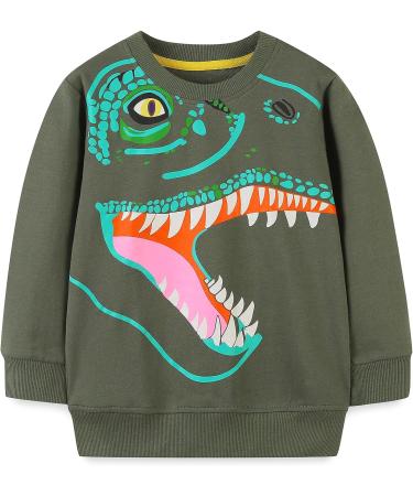 Boys Dinosaur Sweatshirt - Cotton Casual Top for Kids 4-5 Years - Buy Online on SooperMarket.com