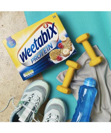 Protein Cereal Bundle with Weetabix Mini Protein Wheat Biscuits Crunch 24pk (Pack of 2) and 1 x Wishesla Portable Zipp Bag for Convenience Storage - Buy Online on SooperMarket.com