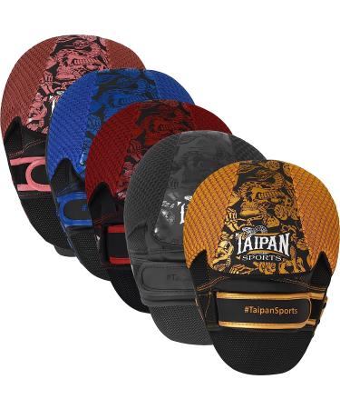 Taipan Sports Boxing Mitts for Muay Thai, Kickboxing, MMA Training - Red | Kids, Men & Women - with Drawstring Bag (Pair) - Buy Online on SooperMarket.com