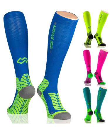 Sport compression stocking under pressure Runattack compression: 18-21mmhg i high performance running stocking size.43-46 (calf scope: 32-44cm) Ocean blue