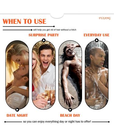 Intimate Hair Removal Cream for Men | Easy Application & Durable Formula | Flawless Depilatory Cream for All Skin Types - Black Box - Buy Online on SooperMarket.com