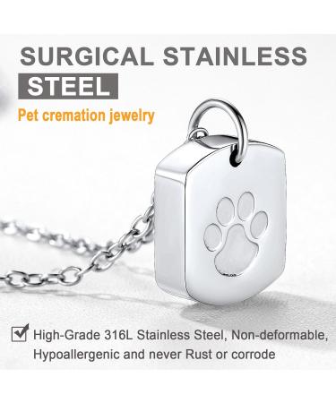 U7 Ladies Cremation Urn Necklace - Celtic Knot Dog Feet Wings & Crucifix | Stainless Steel Cylinder Pendant for Ashes - Memorial Jewelry for Men & Women - Buy Online on SooperMarket.com