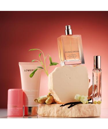 Gift for Women Floral Dream 4 in 1 Womens Perfume & Deodorant Set - 4pc Pink Eau de Parfum Fragrance Sets - Perfumes for Women Gift Set with Non Toxic Antiperspirant Stick Body Lotion & Mini Perfume - Buy Online on SooperMarket.com