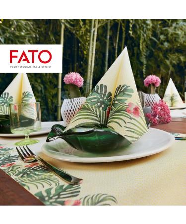 FATO Tropical Decor Airlaid Paper Napkins 50 Pack 40x40 cm Folded Textile Effect for Parties & Events - Buy Online on SooperMarket.com