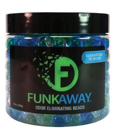 FunkAway Odor Eliminating Beads 12 oz 6 Pack Supercharged Odor Absorbing Beads for the House Car or Gym Eliminate Smoke Pet and Bathroom Odors for Long-Lasting Results 1 Count (Pack of 6) Beads