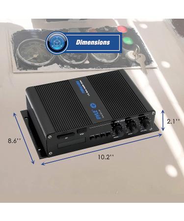 Pyle 2-Channel Bluetooth Audio Marine Amplifier - 200 Watt Weather Resistant Amp with MP3 USB SD Reader and LCD Screen - Buy Online on SooperMarket.com