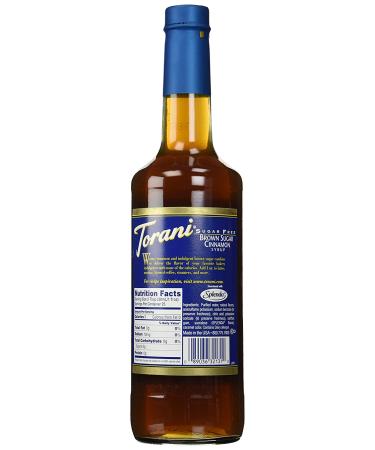 Torani Sugar-Free Brown Sugar Cinnamon Syrup 25.4 Fl Oz - Delicious Flavor for Coffee & Desserts - Buy Online on SooperMarket.com