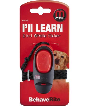 Mikki 2-in-1 High Pitched Whistle Clicker for Dog Training | Recall & Command Aid with Neck Strap | Lightweight 31g - Buy Online on SooperMarket.com