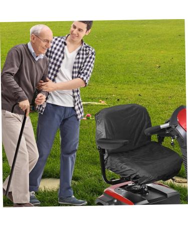 Wheelchairs Accessories Wheelchair Cover 39x20" Black Oxford Cloth Waterproof Mobility Scooter Cover with Four Elastic Wraps & Fastening Tapes for Electric Wheelchairs Mobility Scooter - Buy Online on SooperMarket.com