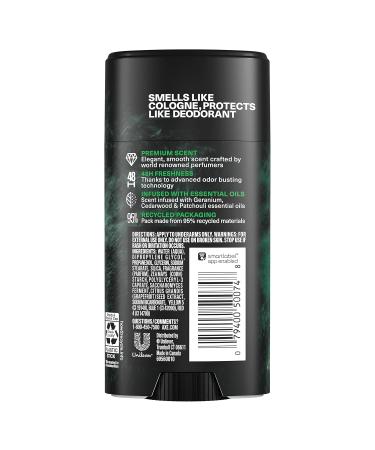 AXE Fine Fragrance Collection Aluminum No Deodorant Stick for Men Green Geranium 4 Count with 48H Odor Protection and All-Day Freshness Infused with Geranium Cedar & Patchouli Essential Oils 2.6 oz - Buy Online on SooperMarket.com