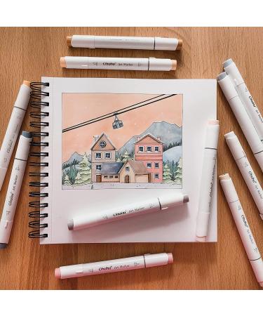 Ohuhu Pastel Markers Brush Tip - 48 Sweet Pastel Colors - Dual Tipped Alcohol Markers for Artists - Honolulu - Buy Online on SooperMarket.com