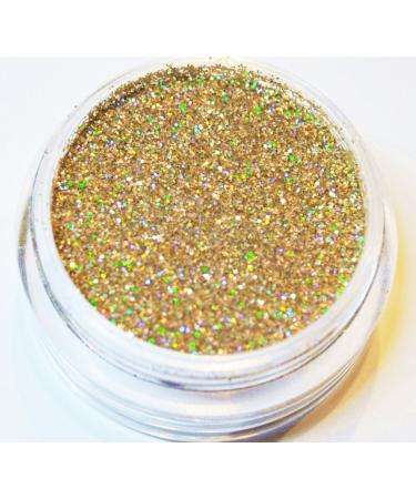 KM-Nails Powder Glitter gold hologram XXL Studio Size 0.1 mm fine 10ml