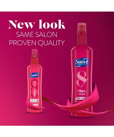 Suave Essentials Hair Care Bundle Refresh & Revive Dry Shampoo Scented + Max Hold Hairspray Non-Aerosol Unscented (2 Piece Set) Pink - Buy Online on SooperMarket.com