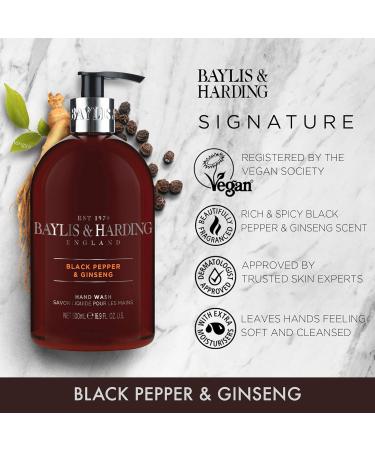 Baylis & Harding Black Pepper & Ginseng 16.9 oz Hand Wash (Pack of 3) - Men's Luxury Hygiene Set - Buy Online on SooperMarket.com