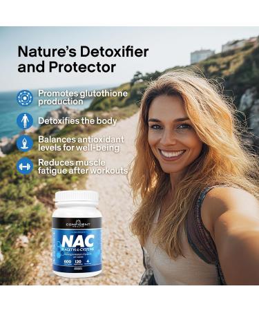 NAC Supplement 600mg 100% Pure & Pharmaceutical Grade - N-Acetyl-L-Cysteine - 120 Veggie Capsules 4 Month Supply of Immune Booster Supplements - Stay Strong and Resilient 120 count (Pack of 1) - Buy Online on SooperMarket.com
