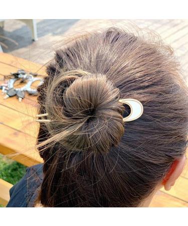 RTRTGS 4 Pieces U-shaped Hair Pins Hairpin Stick French Style U-shaped Hair Clips U-shaped Headdress Hairpins Fork for Women Girls Hair Styling Accessories - 4 Types - Buy Online on SooperMarket.com