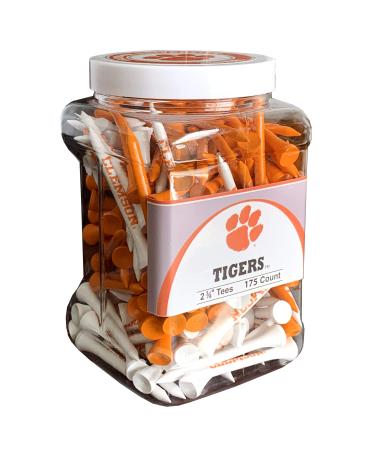 Team Golf NCAA Clemson Tigers 2-3/4" Golf Tees, 175 Pack, Regulation Size, Multi Team Colors