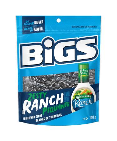 Bigs Sunflower Seeds Zesty Ranch Flavour - 8x140g Bags 8 Count Ranch 4.9 Ounce (Pack of 8)