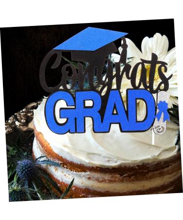 IMIKEYA 4pcs Graduation Row Graduation Cake Topper Red 2023 Graduation Party Supplies Grad Picks Mini Cake Decor Graduation Cake Insert Appetizer Dessert Picks Wrapping Paper Delicate Blue 17X13.5CM - Buy Online on SooperMarket.com