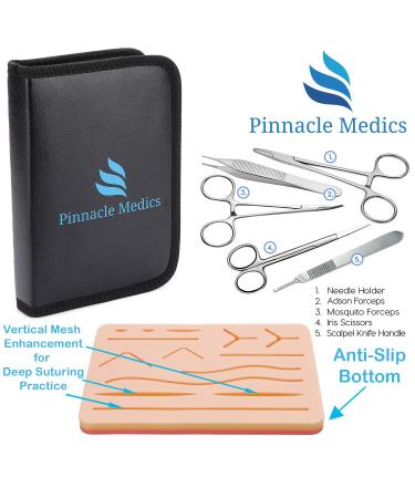Suture Kit for Medical Students - 24 Mixed Sutures Thread with Needle | Practice Pad and Tool Set | Ideal for Medical, Nursing, and Vet Student Training - Includes Step by Step Video Tutorial - Buy Online on SooperMarket.com
