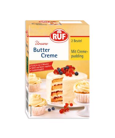Call butter cream with cream pudding for covering & garnishing cakes & cupcakes fondant-compatible versatile & gluten-free 2 x 70g
