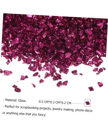 WOONEKY Nail Gems 1 Glass Chip DIY Nail Art Crushed Glass DIY Epoxy Fillers Flower Bulk Shiny Nail Stickers Nails Rhinestones Colored Glass in Bulk Colorful Vase Manicure Nail Stone 0.5X0.3cm Rosy - Buy Online on SooperMarket.com