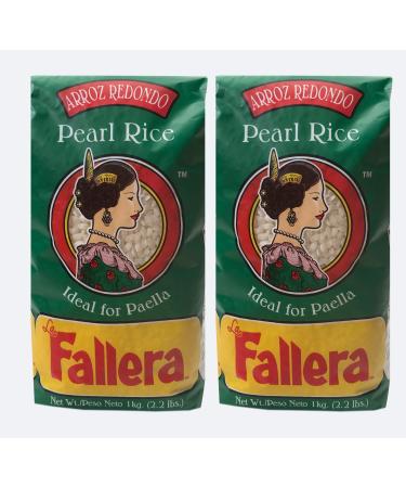 La Fallera 2 Pack 2.2 lb Valencian Paella Pearl Rice / Arroz Redondo de La Albufera Valencia para Paella (2 Pk)