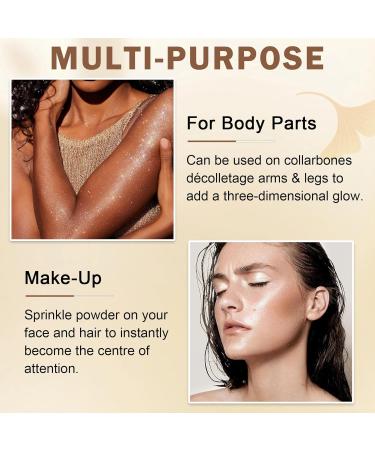 Body Shimmer Oil & Glitter - Waterproof Bronzer Glow Lotion | Moisturizing Highlighter | 103g Glistening Bronze for Radiant Skin - Buy Online on SooperMarket.com