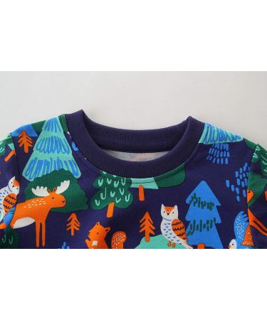 Boys Dinosaur Sweatshirt | Cotton Long Sleeve Pullover | Kids Casual Top T-Shirt | Toddler Girls Shirts | Baby Clothes 1-8 Years | 2-3 Years - Buy Online on SooperMarket.com