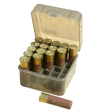 MTM 25 Round Shotshell Box (Clear Smoke)