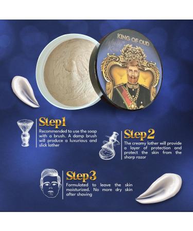 Buy King of Oud Tallow Shaving Soap | Enriched with Donkey & Water Buffalo Milk | Premium Omega 3 & Natural Extracts | International Shipping Available - Buy Online on SooperMarket.com