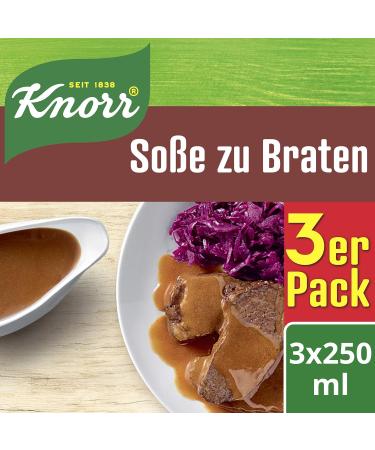 Buy Knorr Sauce for Roasts - Delicious Dark Sauce No Flavor Enhancers 3-Pack (250ml) | International Shipping - Buy Online on SooperMarket.com