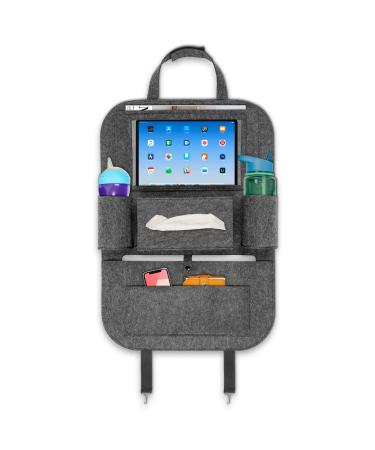 ECENCE 1x Car Seat Organiser Felt Material Car Organiser Back Seat for Kids 60cm/23 6inch Car Storage Organiser Car Back Seat Organiser Storage System with Car Tablet Holder for Kids Model 2 1.0