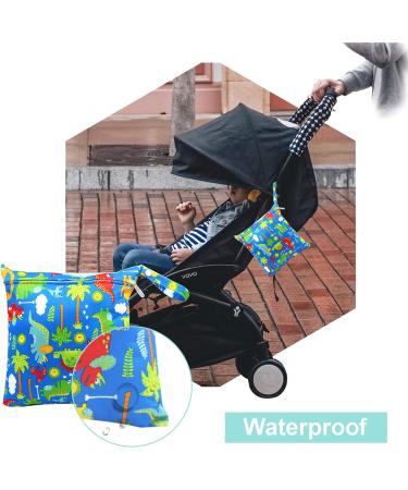 Wet Bag 3 PCS Nappy Bag for Cloth Diapers - Waterproof Reusable Produce Bags with Handle and Zipper Pockets - Ideal for Travel, Beach, Gym - White - Buy Online on SooperMarket.com