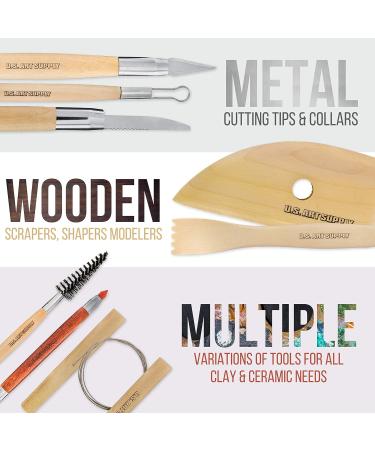 U.S. Art Supply 53-Piece Pottery & Clay Sculpting Tool Set with Hard Plastic Storage Box - Complete Sculpting Kit in Durable Case - Buy Online on SooperMarket.com